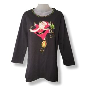 NWT Berek Santa Sequin T-shirt